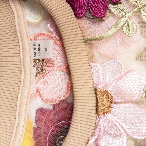 Anthropologie Dolan Blouse Womens Medium Multicolor Floral Embroidered Boho Top - Picture 4 of 6